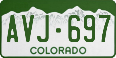 CO license plate AVJ697