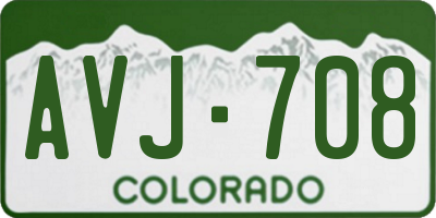 CO license plate AVJ708
