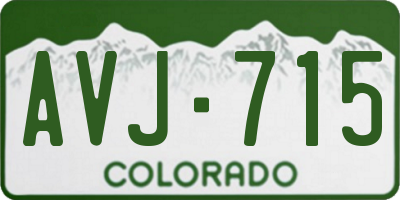 CO license plate AVJ715
