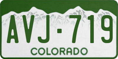 CO license plate AVJ719
