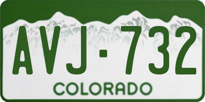 CO license plate AVJ732