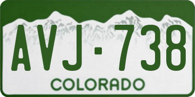 CO license plate AVJ738