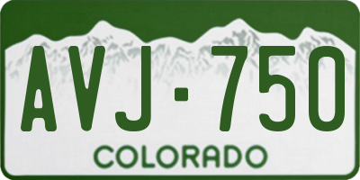CO license plate AVJ750