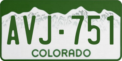 CO license plate AVJ751