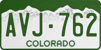 CO license plate AVJ762