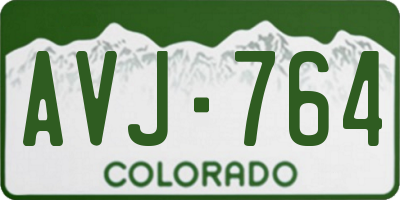 CO license plate AVJ764