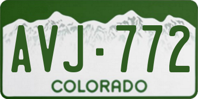 CO license plate AVJ772