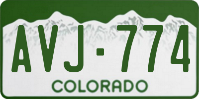 CO license plate AVJ774