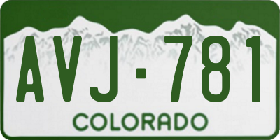 CO license plate AVJ781