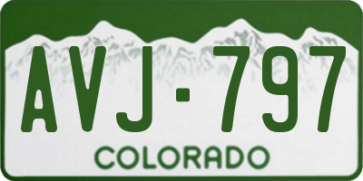 CO license plate AVJ797