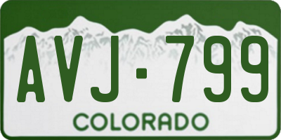 CO license plate AVJ799