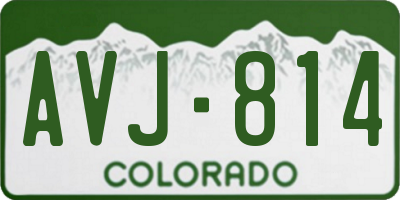 CO license plate AVJ814
