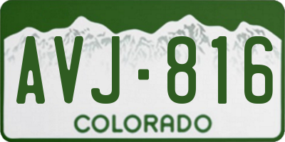 CO license plate AVJ816