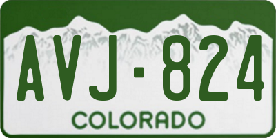 CO license plate AVJ824
