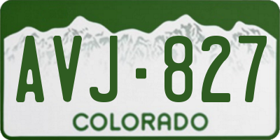 CO license plate AVJ827