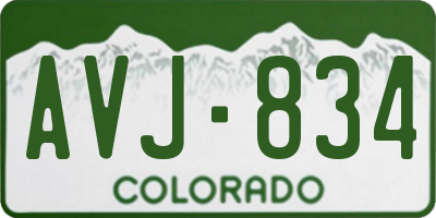 CO license plate AVJ834
