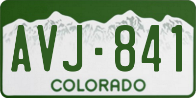 CO license plate AVJ841