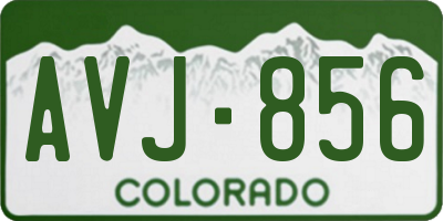 CO license plate AVJ856