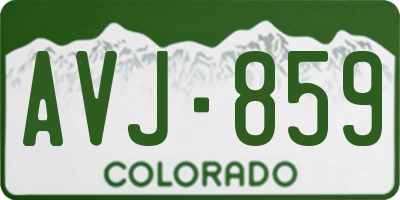 CO license plate AVJ859