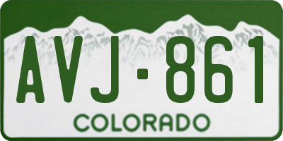 CO license plate AVJ861