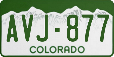 CO license plate AVJ877