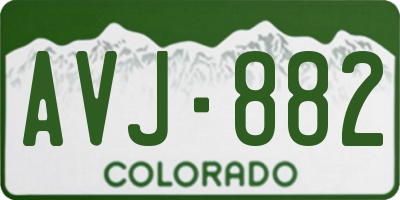 CO license plate AVJ882