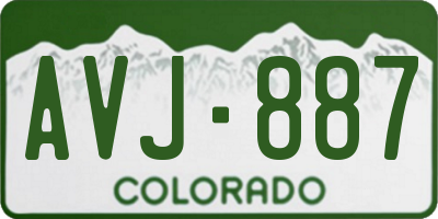 CO license plate AVJ887