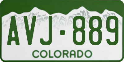 CO license plate AVJ889