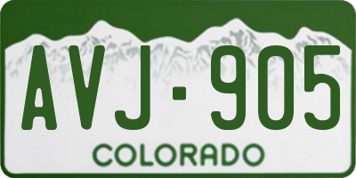 CO license plate AVJ905