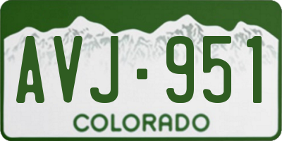 CO license plate AVJ951