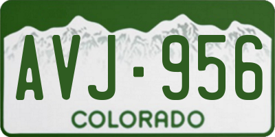 CO license plate AVJ956