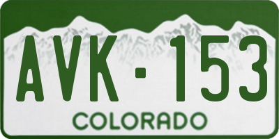 CO license plate AVK153