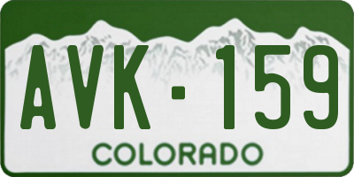 CO license plate AVK159
