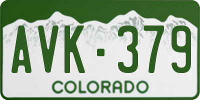 CO license plate AVK379