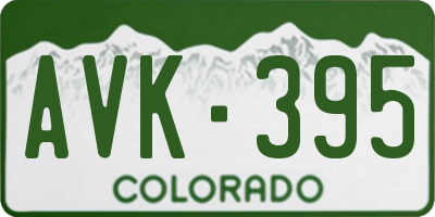 CO license plate AVK395