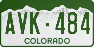 CO license plate AVK484