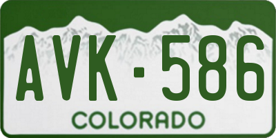 CO license plate AVK586