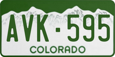 CO license plate AVK595