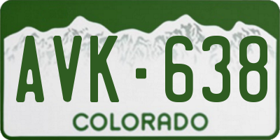 CO license plate AVK638