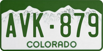 CO license plate AVK879