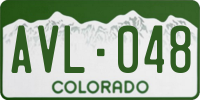 CO license plate AVL048