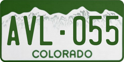 CO license plate AVL055