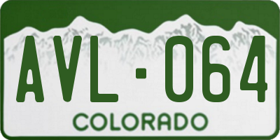 CO license plate AVL064