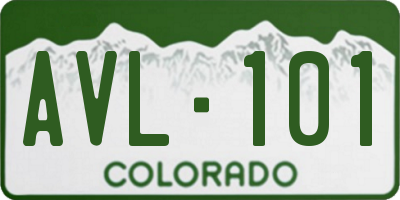 CO license plate AVL101