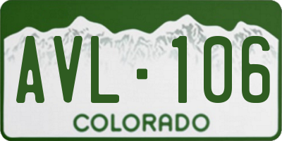 CO license plate AVL106