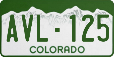 CO license plate AVL125