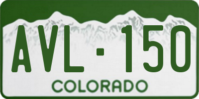 CO license plate AVL150