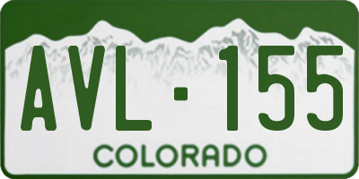 CO license plate AVL155