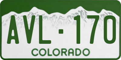 CO license plate AVL170