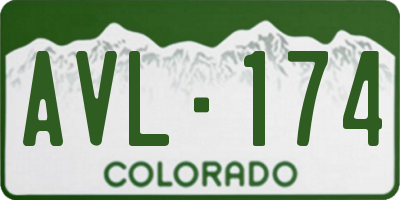 CO license plate AVL174